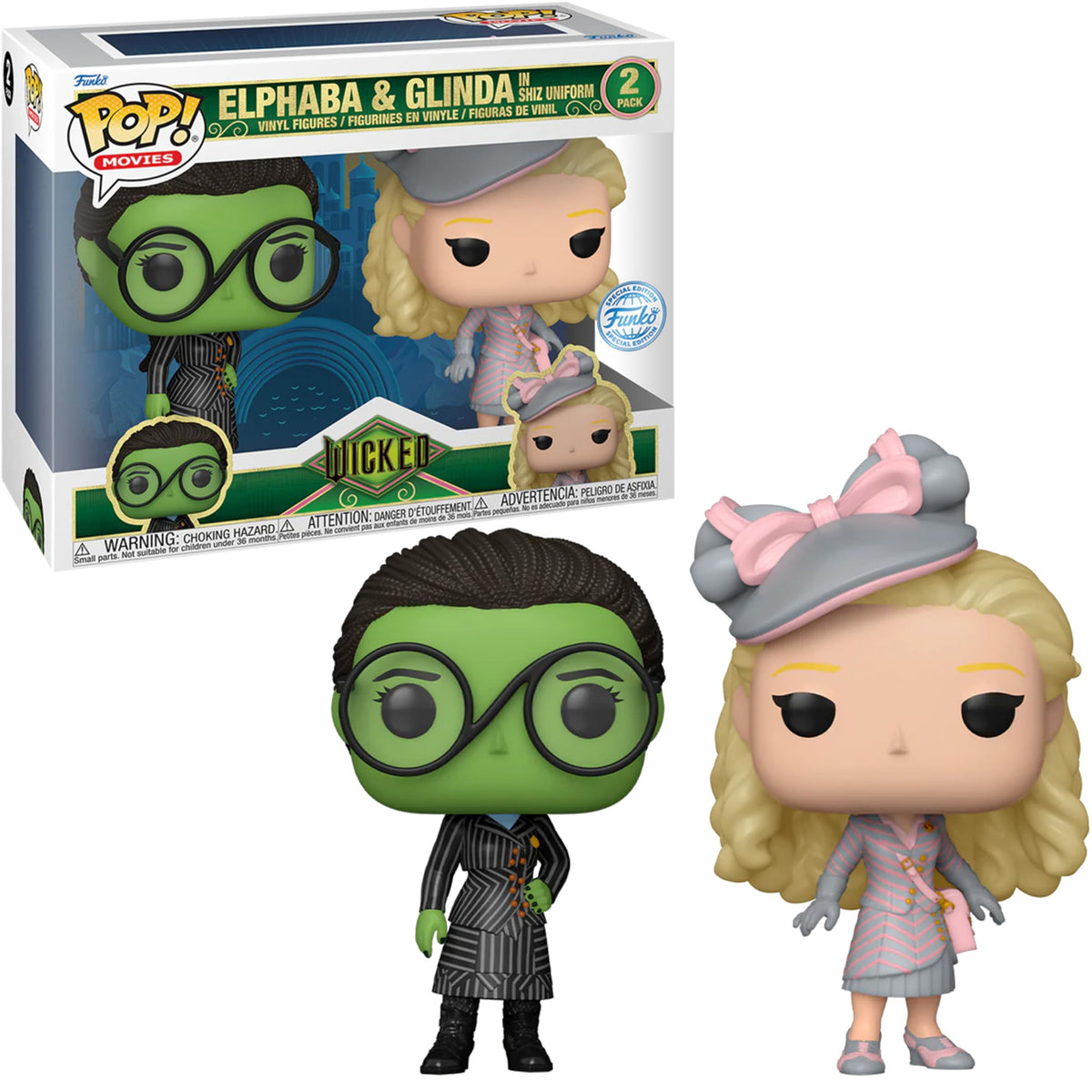 Funko Pop! Movies – Elphaba & Glinda in Shiz Uniform 2-Pack | Wicked | Target Exclusive – From the Vault