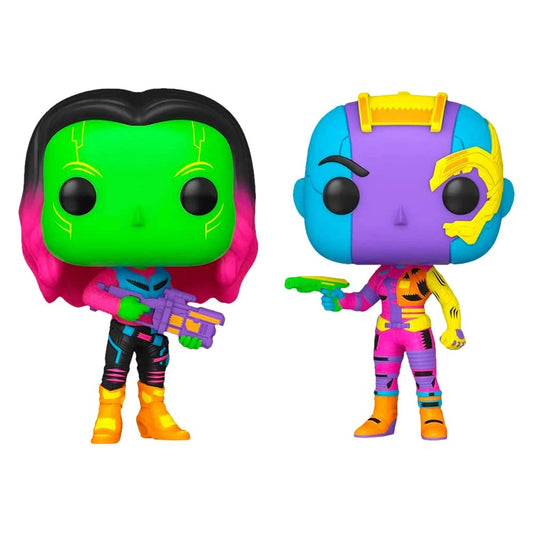 Funko Pop! Marvel – Gamora & Nebula 2er-Pack | Black Light Edition | Funko Spezial Edition