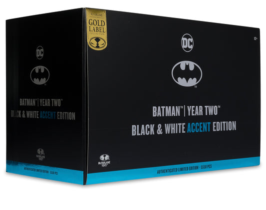 McFarlane Toys – DC Multiverse Batman: Year Two | Black & White Accent Edition | Gold Label | 7" Actionfigur | Limitiert auf 5.550 Stück