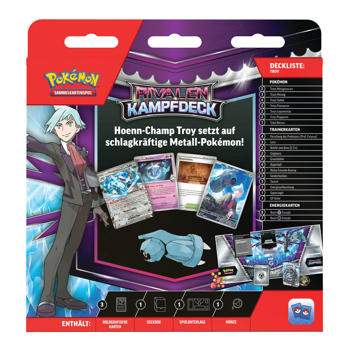 Pokémon TCG | Rivalen-Kampfdeck Troy | Metagross-ex | Deutsch