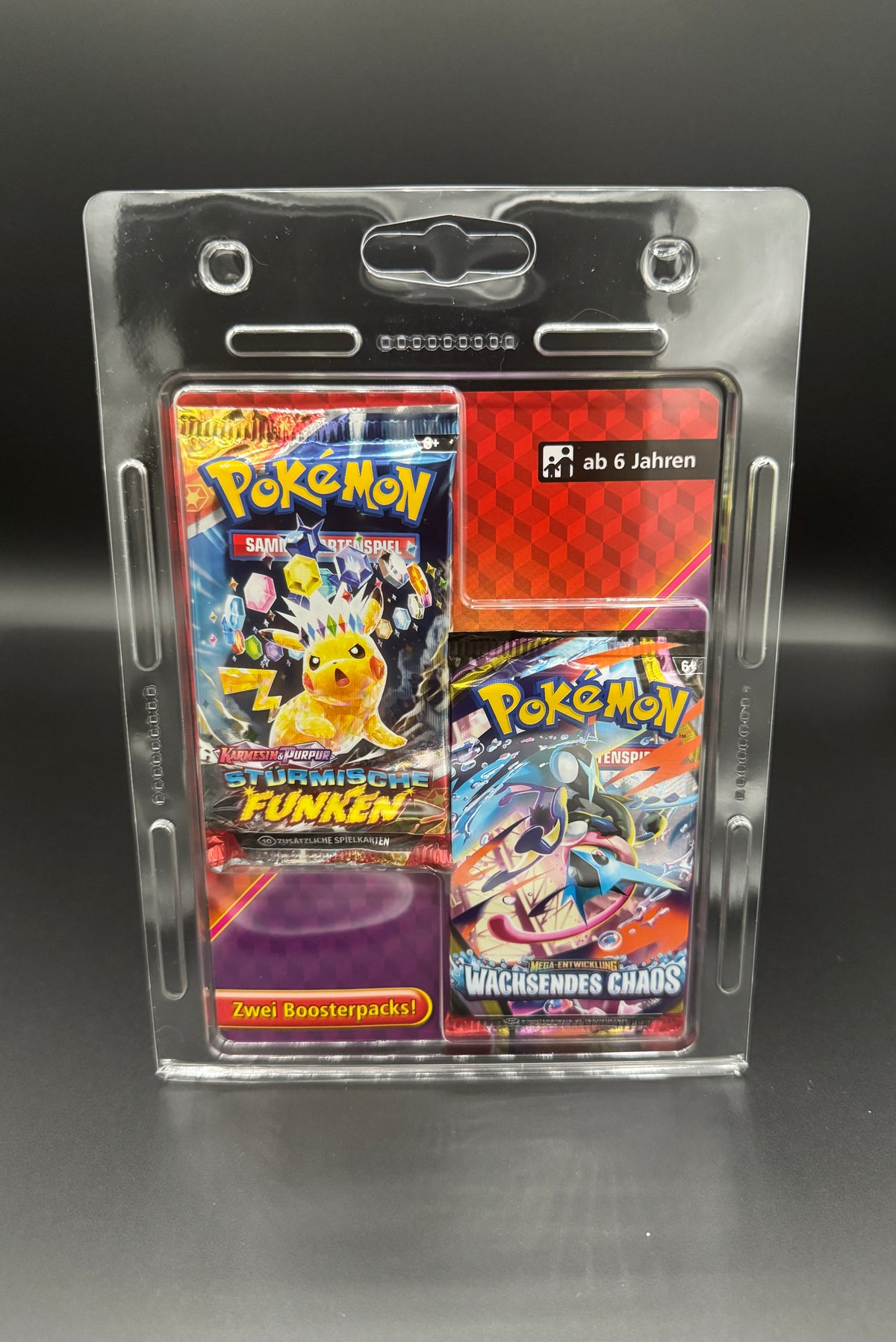 Pokémon TCG – 2er Boosterpack Blister | Stürmische Funken & Wachsendes Chaos | DE | NEU & SEALED