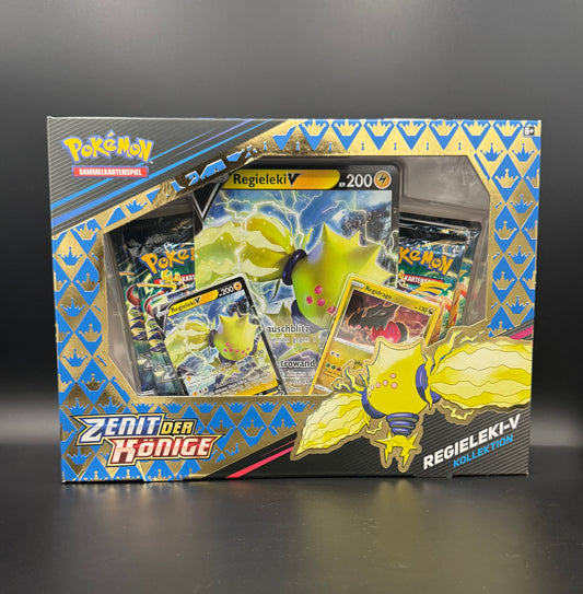 Pokémon TCG – Zenit der Könige: Regieleki-V Kollektion | Schwert & Schild | DE | NEU & SEALED