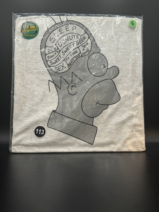 The Simpsons – Homer Simpson "Brain Map" Vintage T-Shirt | 1996 | Größe M | Distribution Network Company | NEU & SEALED