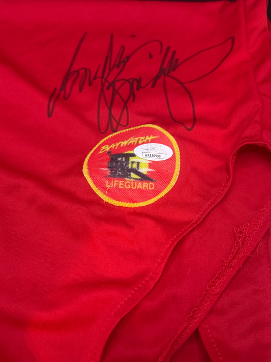 Baywatch – Roter Lifeguard Badeanzug | Handsigniert von Angelica Bridges | JSA COA #WA856990 | One Size