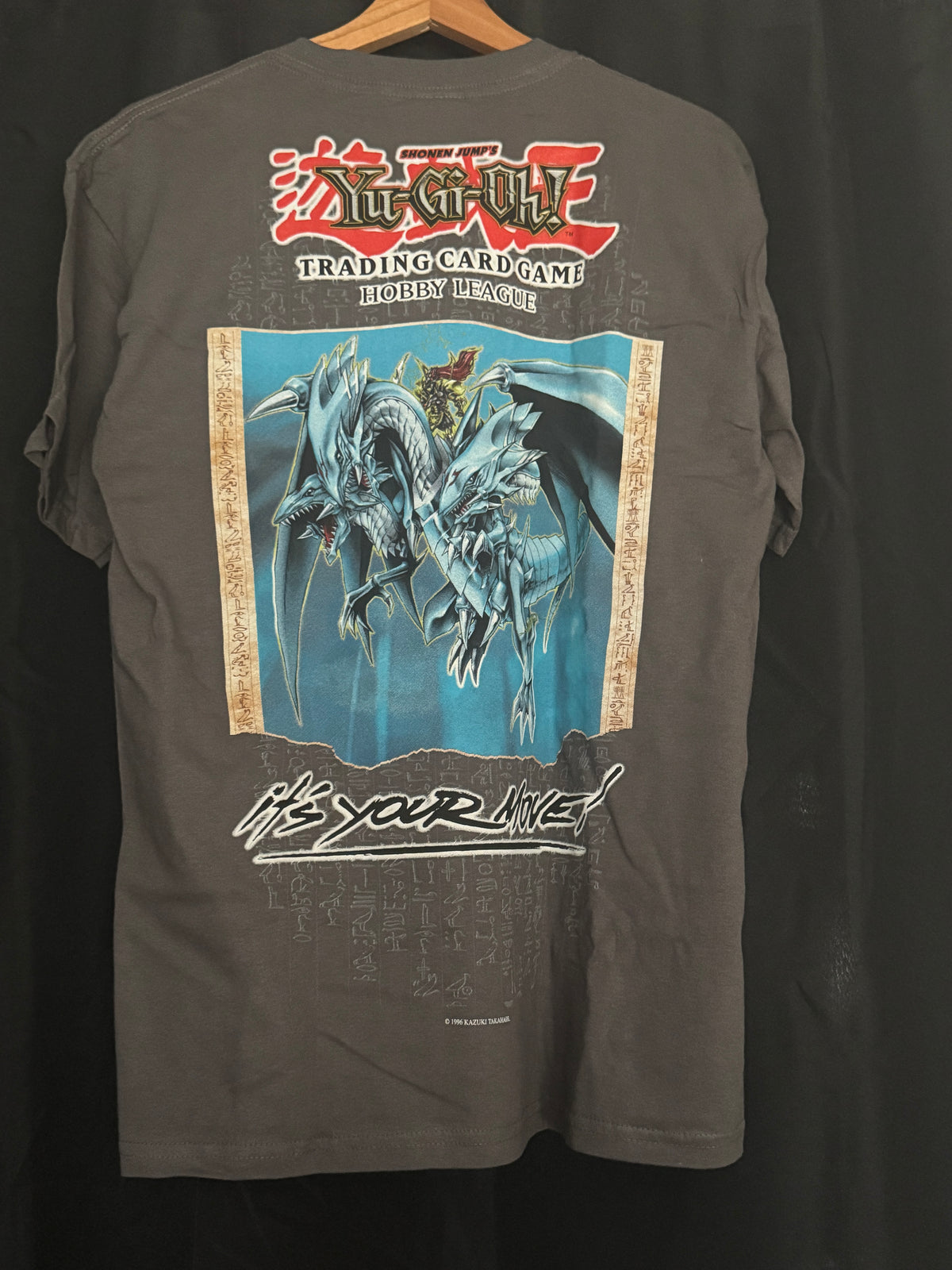 Yu-Gi-Oh! Hobby League Champ Vintage T-Shirt | 1996 | Blue-Eyes Ultimate Dragon | Größe M | Ungetragen