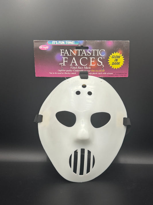 Fun World – Fantastic Faces Jason Voorhees Hockey Maske | Glow in the Dark | Vinyl | OVP